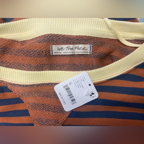 We The Free Striped Crewneck NWT - Picture 4 of 4